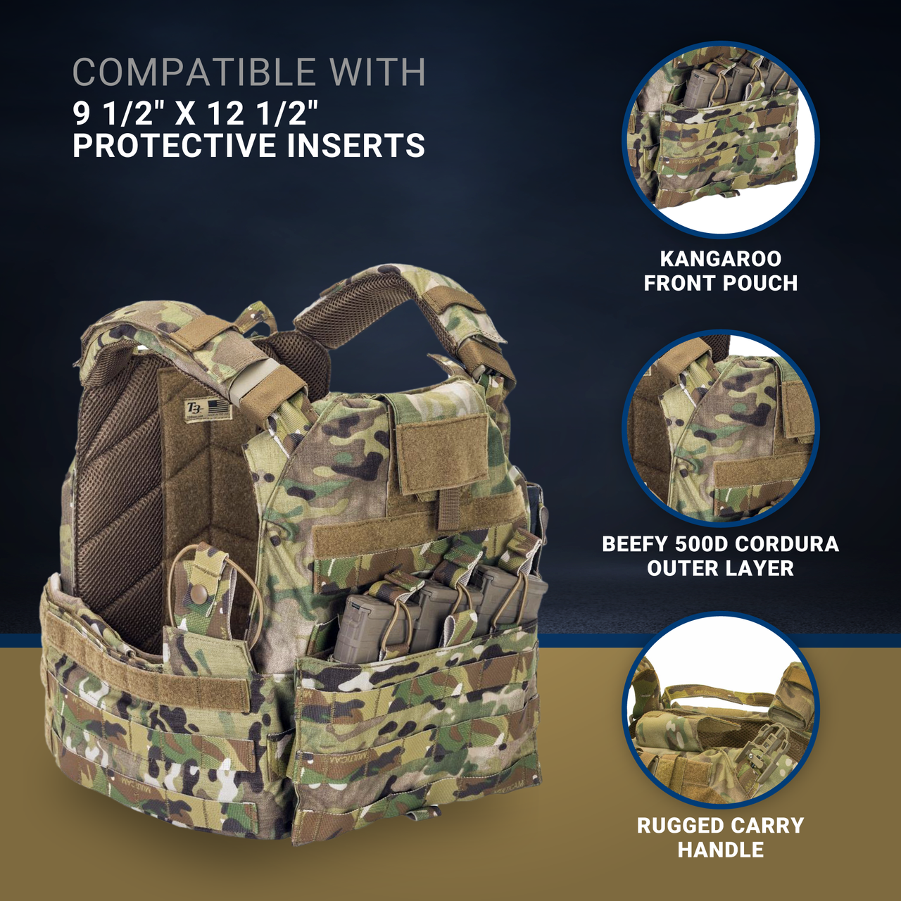 T3 Geronimo 2 Plate Carrier with Quad Release System