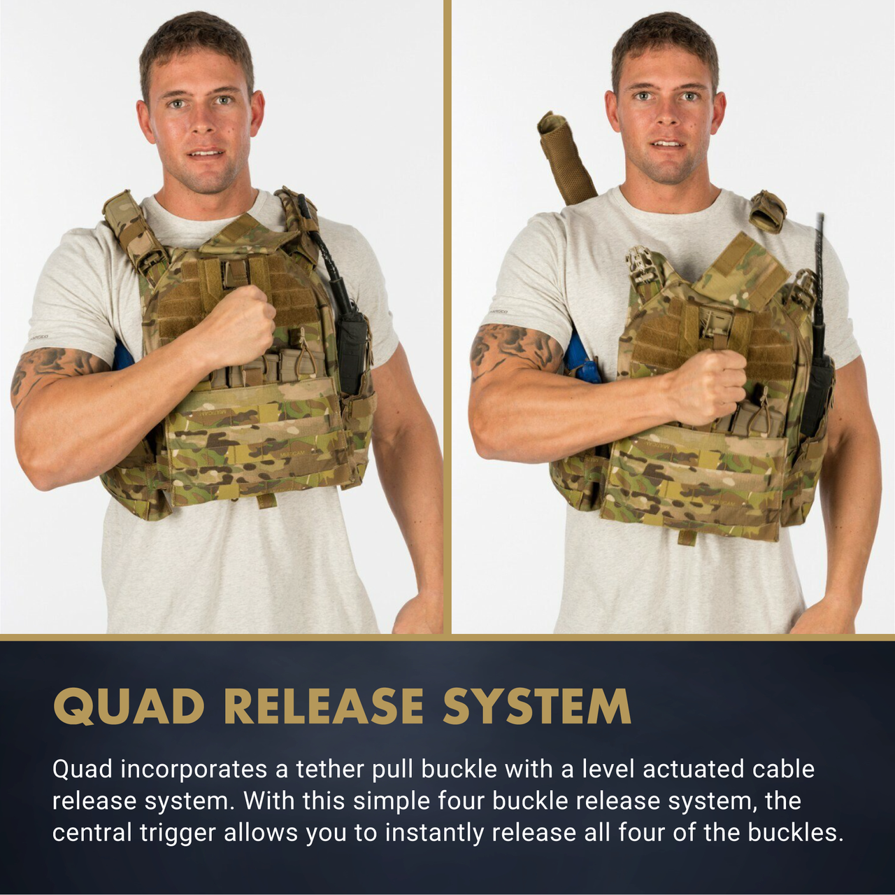 T3 Geronimo 2 Plate Carrier with Quad Release System