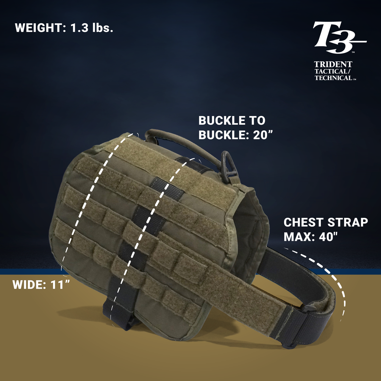 T3 K9 Molle Harness- FINAL SALE