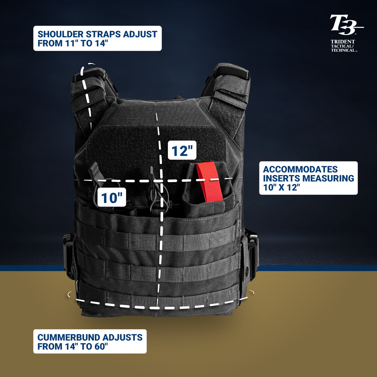 T3 Active Shooter Response Plate Carrier, Gen 2