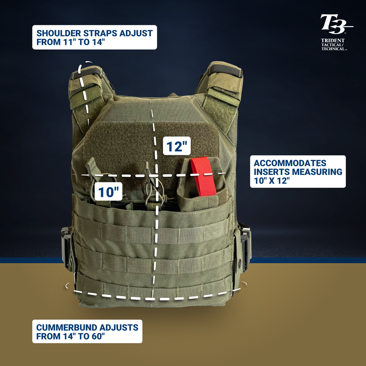 T3 Active Shooter Response Plate Carrier, Gen 2